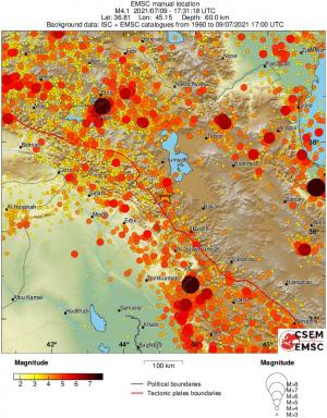 regional magnitude historical seismicity
