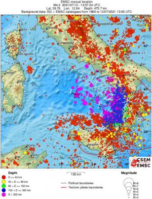 regional historical seismicity