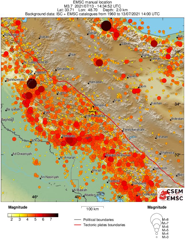 regional magnitude historical seismicity