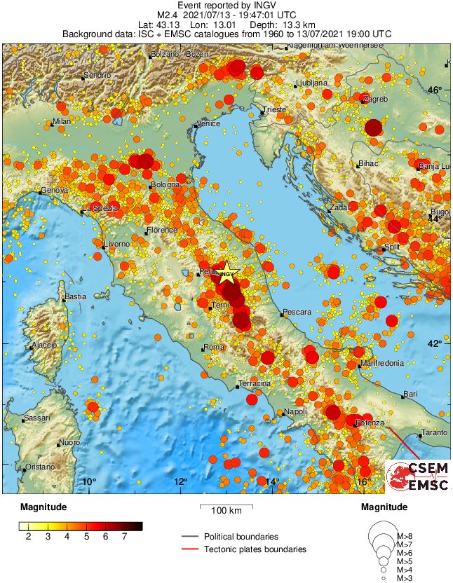 regional magnitude historical seismicity