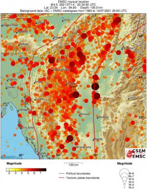 regional magnitude historical seismicity