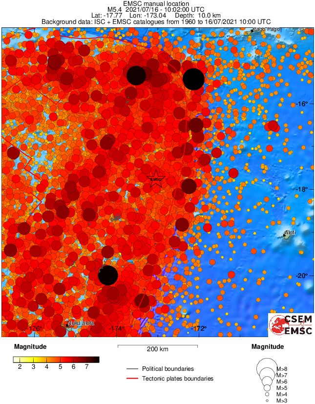 regional magnitude historical seismicity