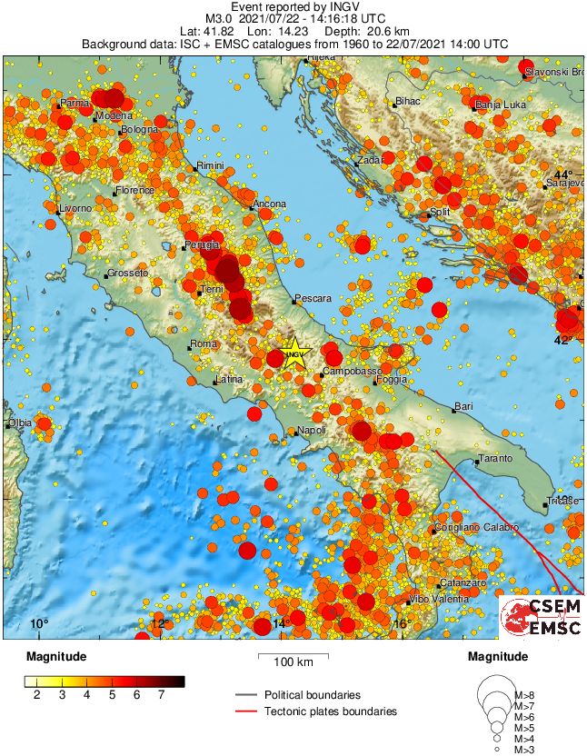 regional magnitude historical seismicity