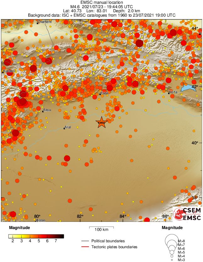regional magnitude historical seismicity