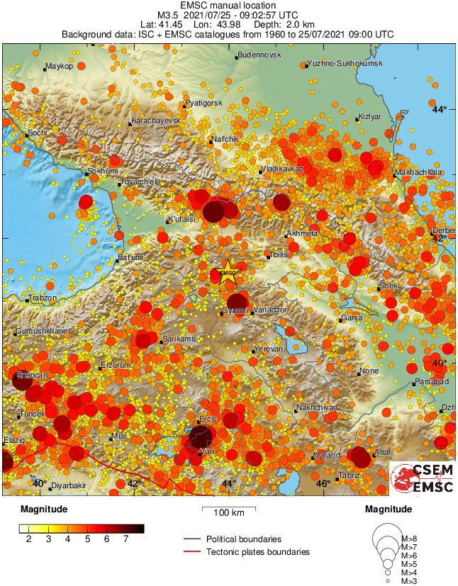 regional magnitude historical seismicity