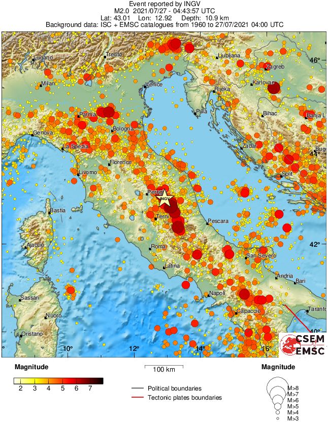 regional magnitude historical seismicity