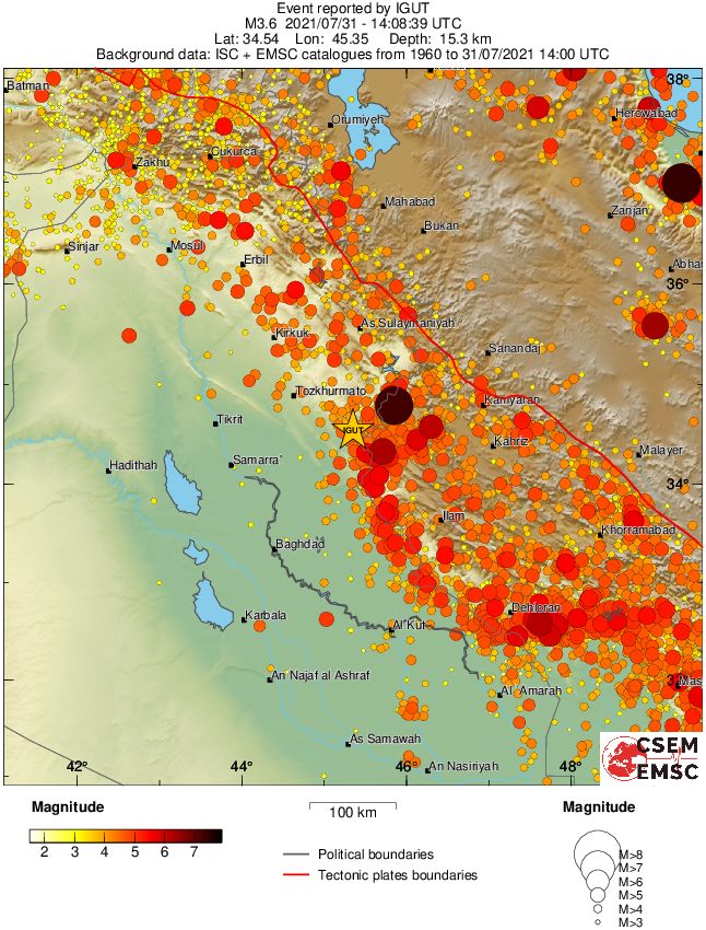 regional magnitude historical seismicity