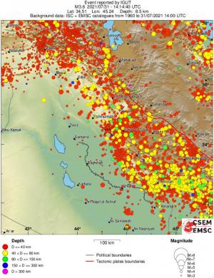 regional historical seismicity