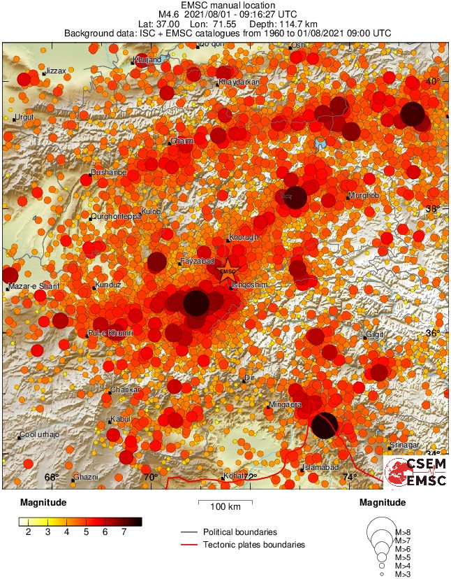 regional magnitude historical seismicity