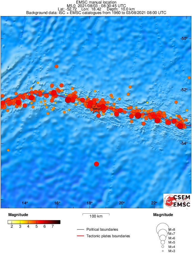 regional magnitude historical seismicity
