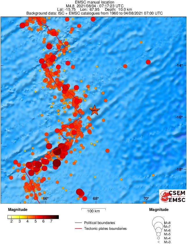 regional magnitude historical seismicity