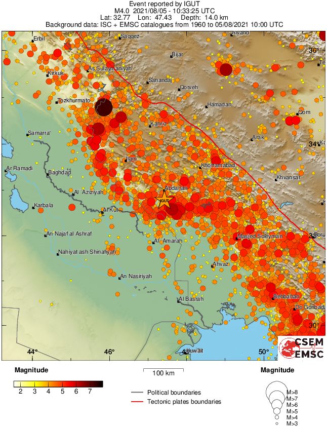 regional magnitude historical seismicity
