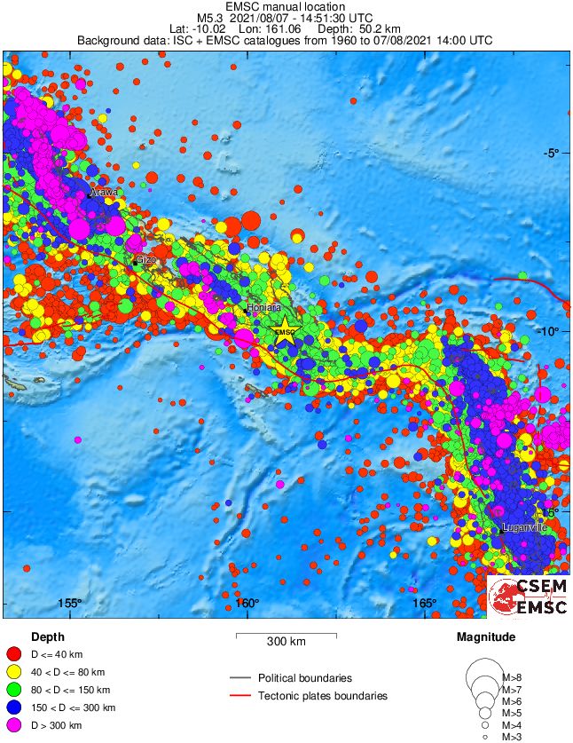 wide historical seismicity