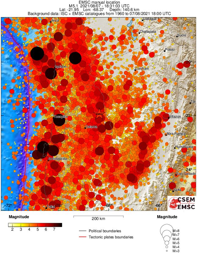 regional magnitude historical seismicity