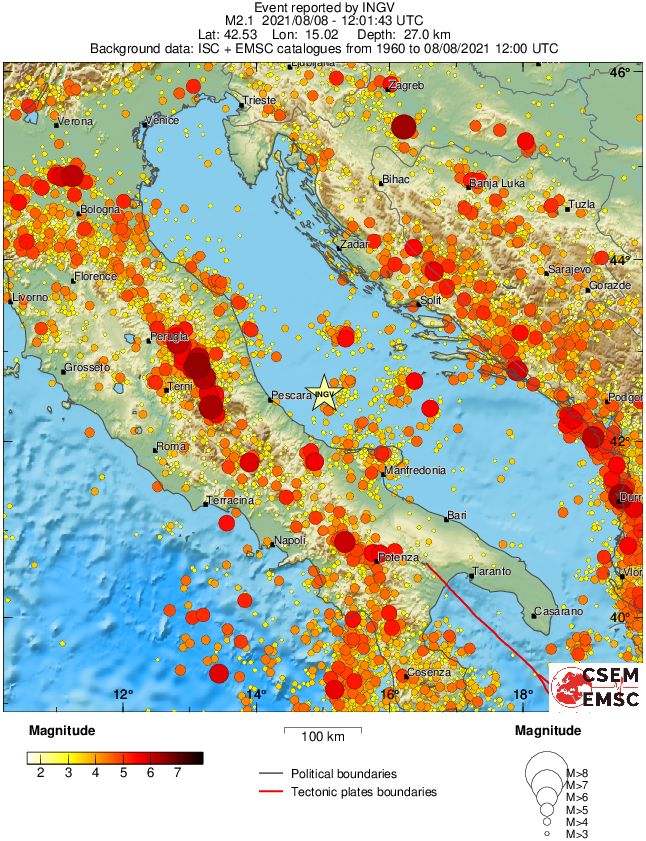 regional magnitude historical seismicity