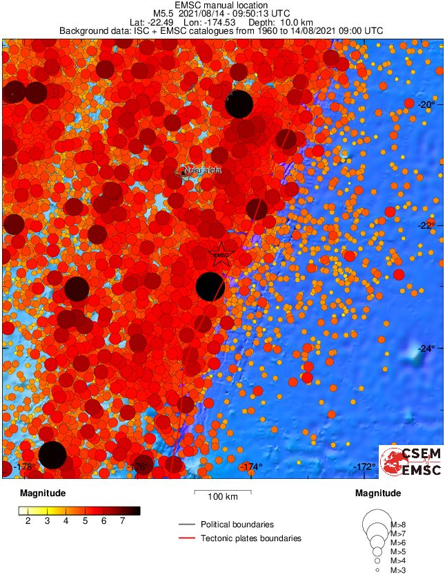 regional magnitude historical seismicity