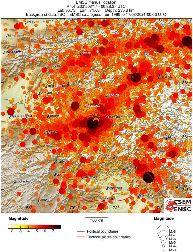 regional magnitude historical seismicity