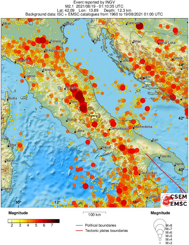regional magnitude historical seismicity