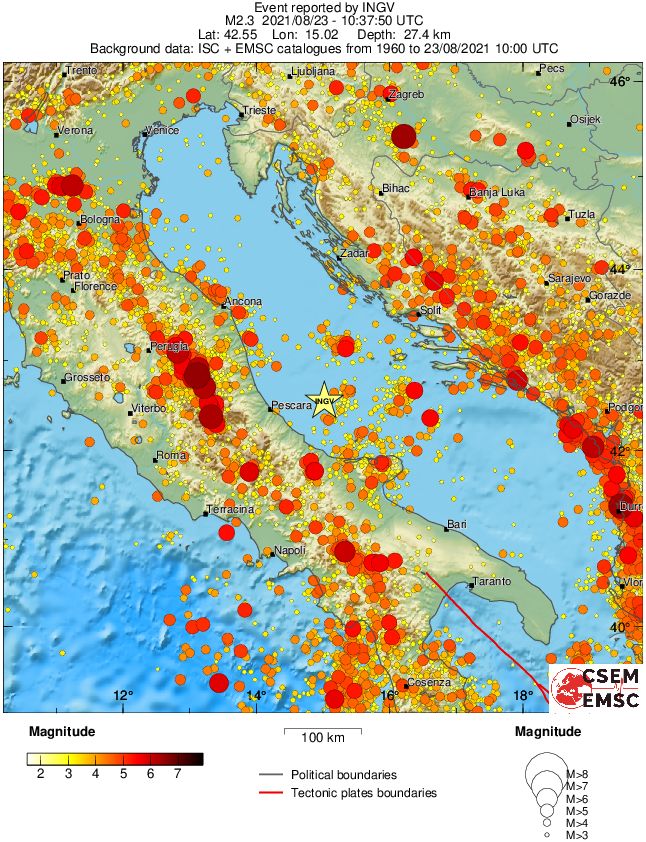 regional magnitude historical seismicity