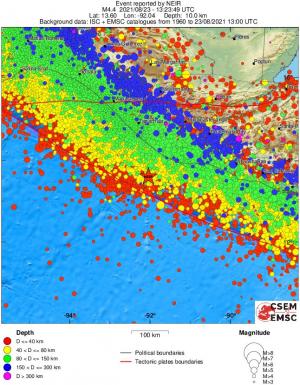 regional historical seismicity