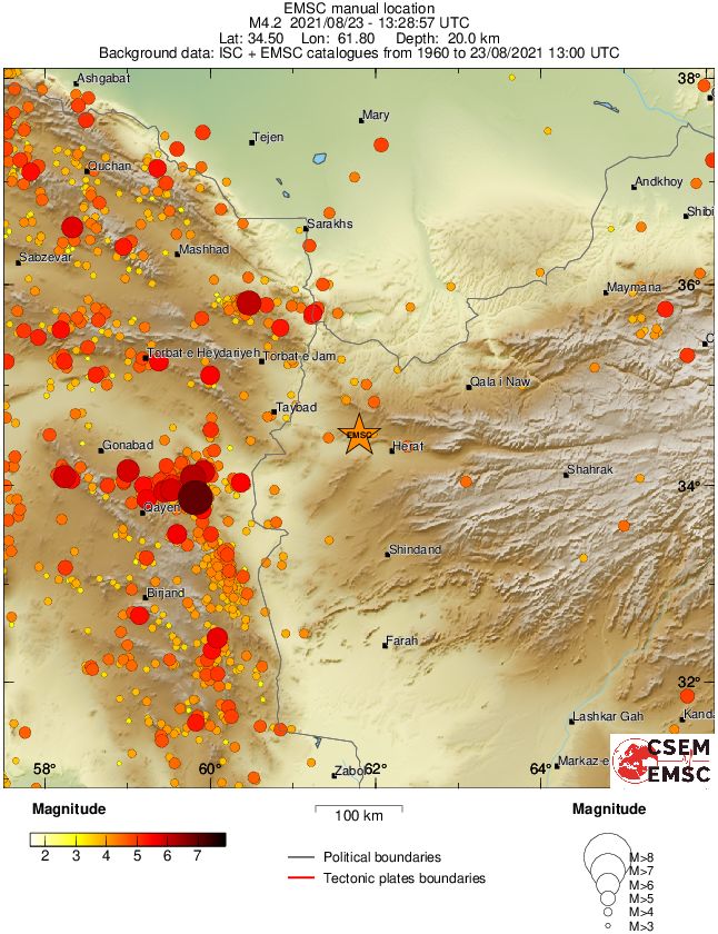 regional magnitude historical seismicity