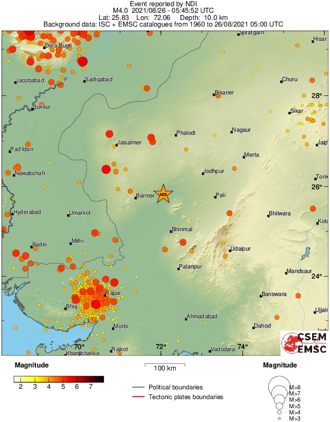 regional magnitude historical seismicity