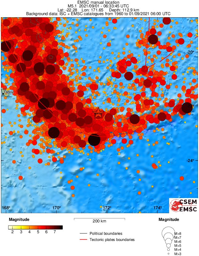 regional magnitude historical seismicity