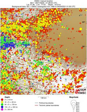 regional historical seismicity