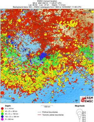 regional historical seismicity