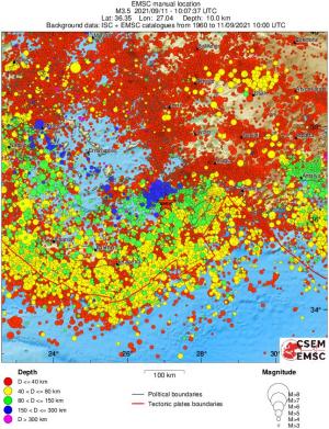 regional historical seismicity