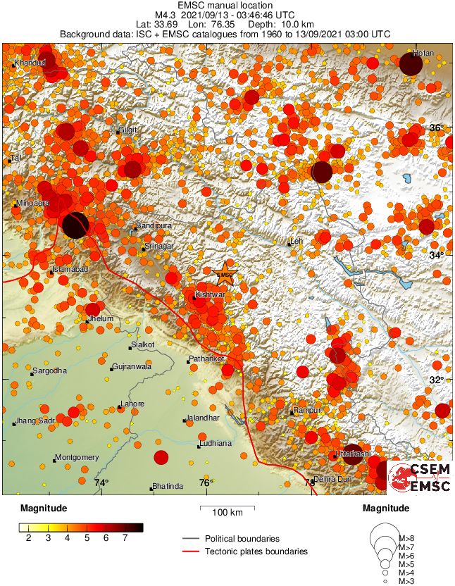 regional magnitude historical seismicity