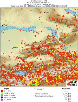 regional historical seismicity