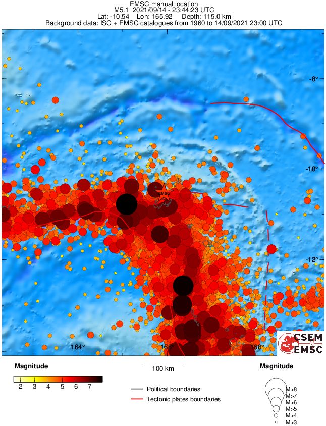 regional magnitude historical seismicity
