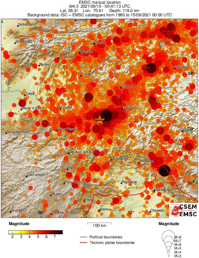 regional magnitude historical seismicity