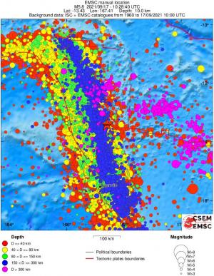 regional historical seismicity