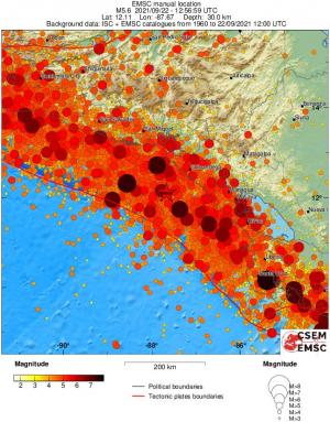 regional magnitude historical seismicity