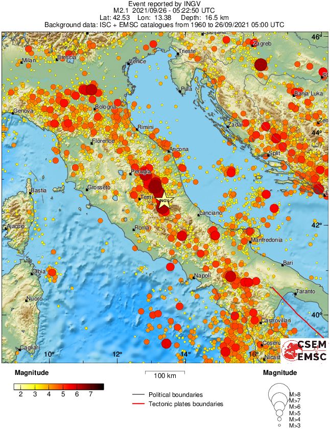 regional magnitude historical seismicity