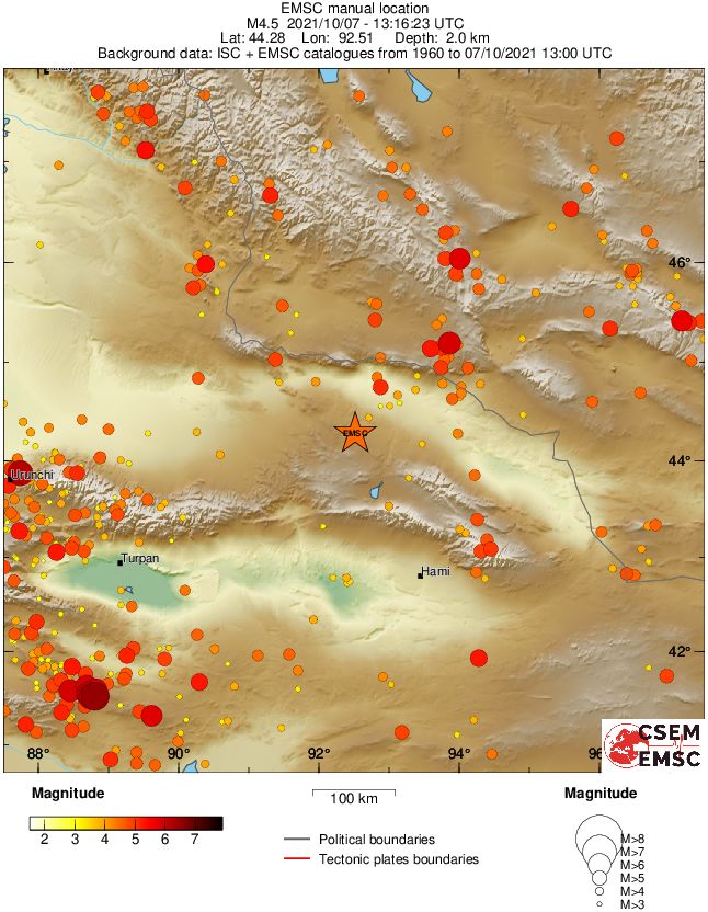 regional magnitude historical seismicity