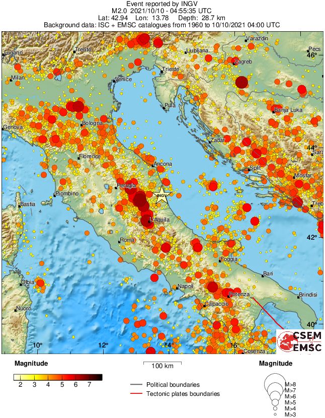 regional magnitude historical seismicity