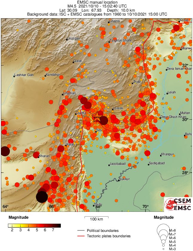 regional magnitude historical seismicity