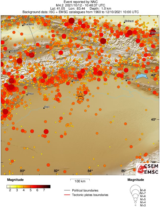 regional magnitude historical seismicity