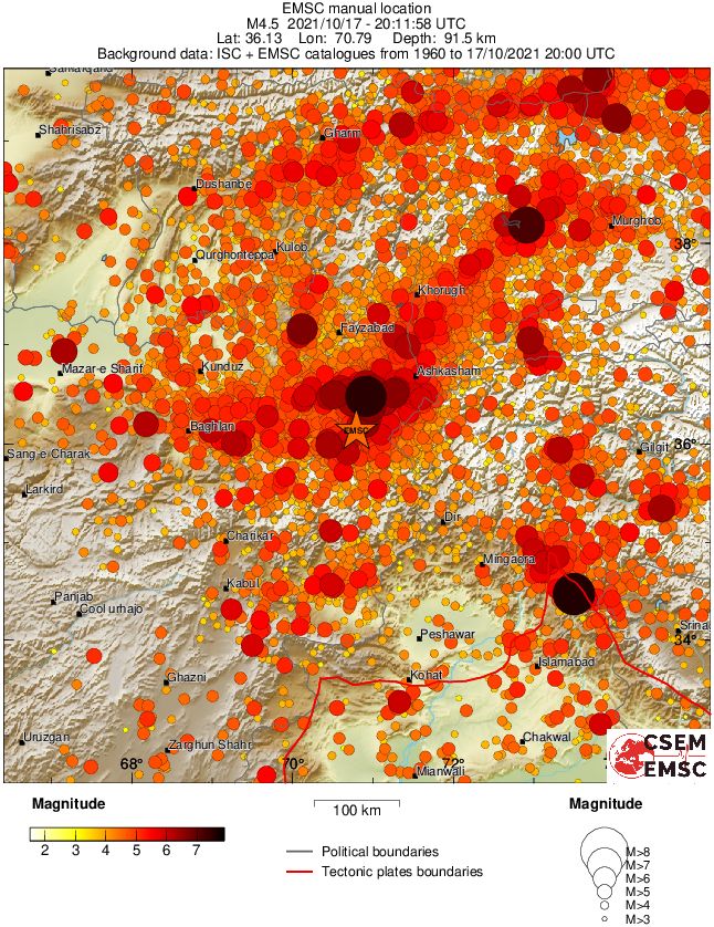 regional magnitude historical seismicity