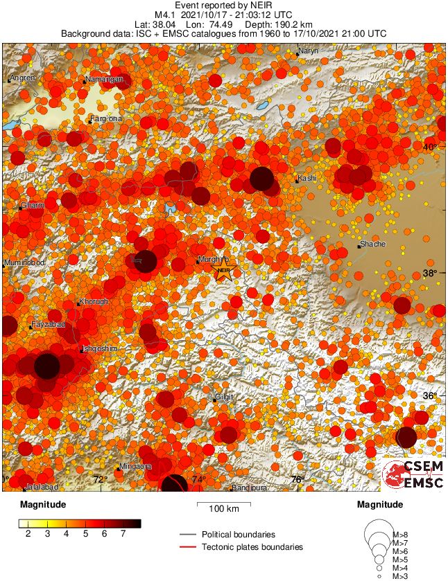 regional magnitude historical seismicity