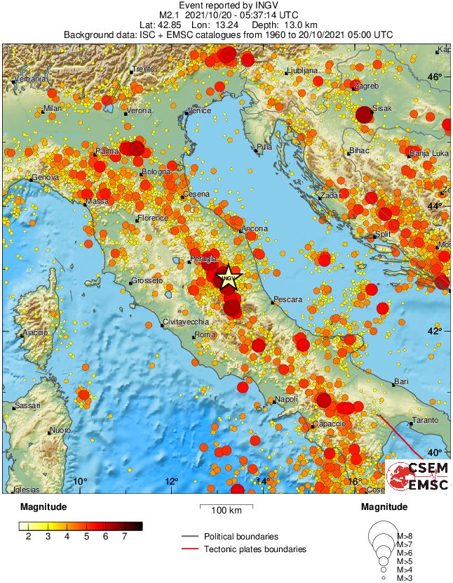 regional magnitude historical seismicity