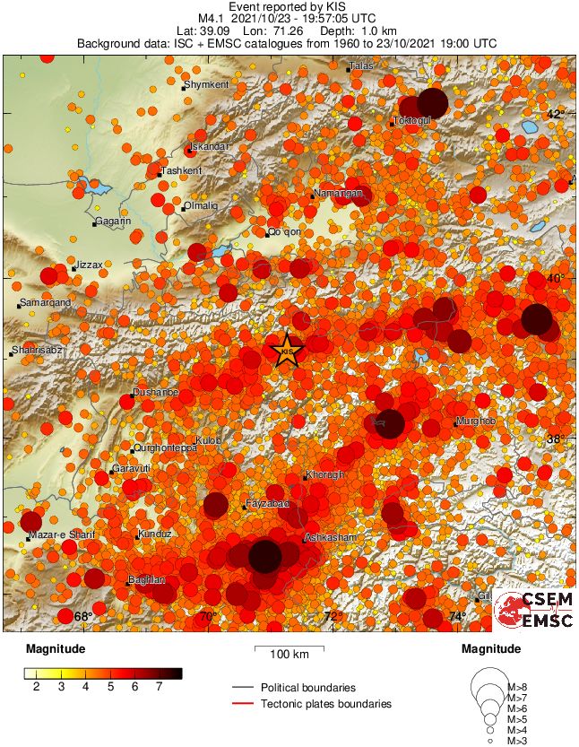 regional magnitude historical seismicity