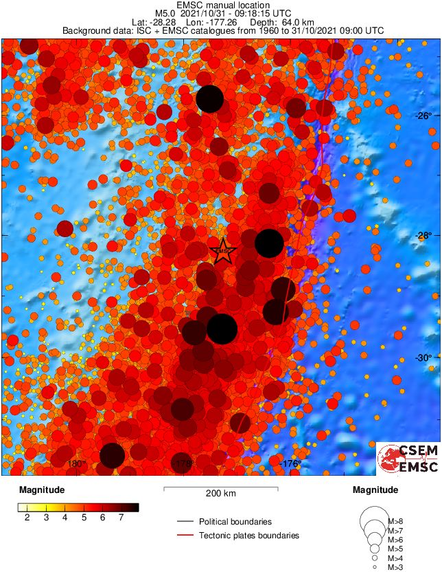 regional magnitude historical seismicity