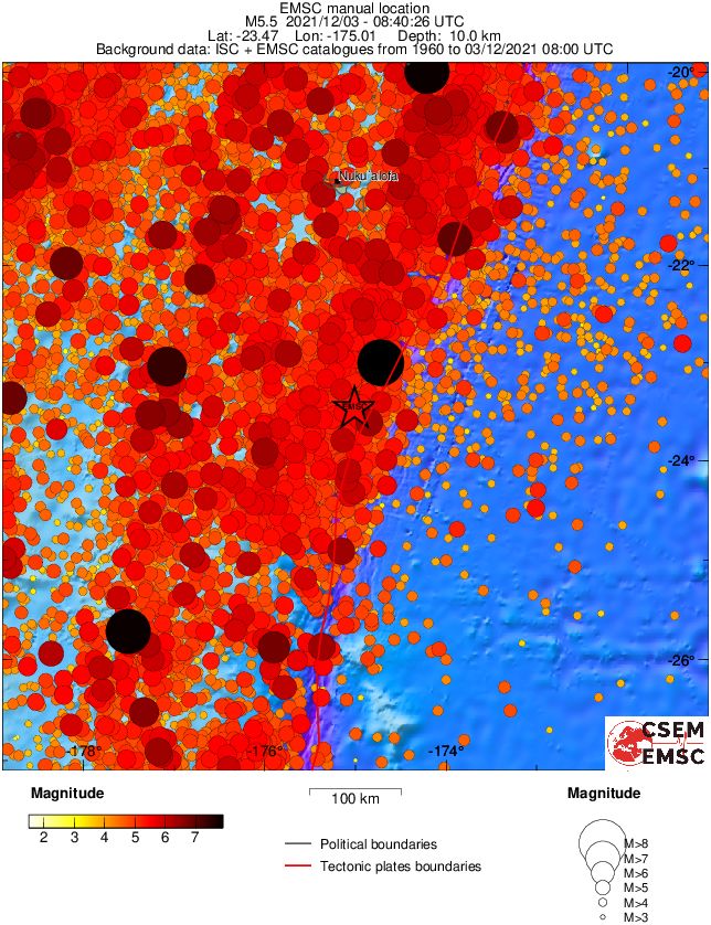 regional magnitude historical seismicity