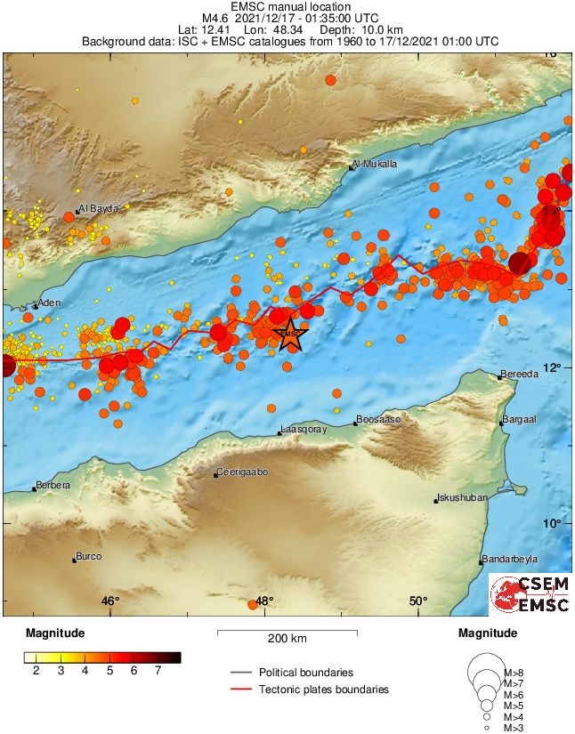regional magnitude historical seismicity