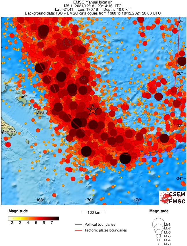 regional magnitude historical seismicity