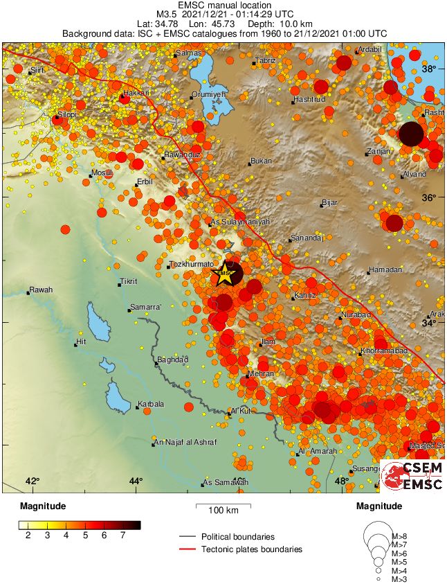 regional magnitude historical seismicity